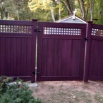 wooden fence with gate installed