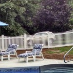 White fence inside pool