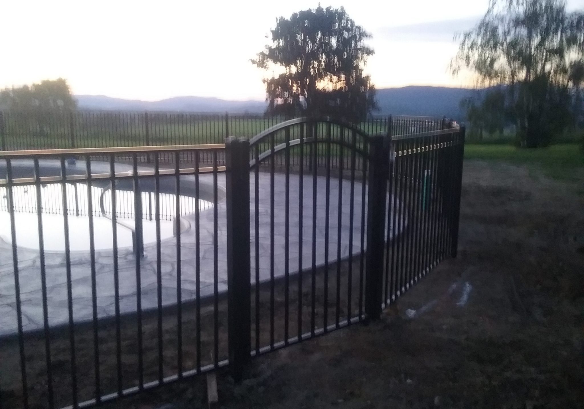 Commercial fence installation